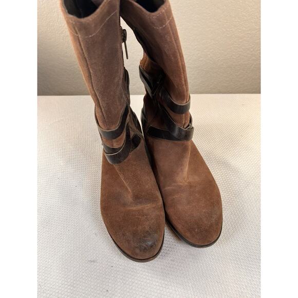 UGG Deanna Suede Leather Moto Boots Size 6‎ - Picture 2 of 10